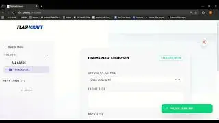 FlashCraft - visual presentation of flashcards maker website