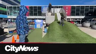 Calgarians try Olympic sports and cheer on athletes at first-ever Winter FanFest