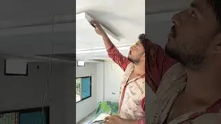 How to apply wall putty  pop ceiling border Patti#viral #shorts #wallputty