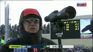 БИАТЛОН. КМ 2012-13. Ханты-Мансийск. Мужчины. Спринт 10 км. (Спорт 1).15.03.2013. 1080i.