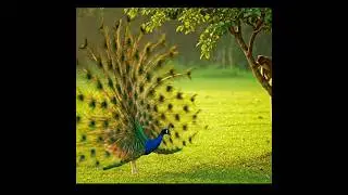 The peacock spreads its feathers.#peacock #shorts #wildlife