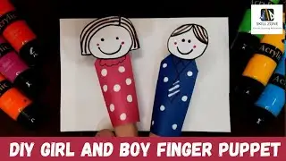 How to make finger puppets |Girl and boy puppet #fingerpuppets #girlboypuppets @Artifybyskillzone
