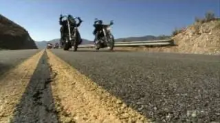 Sons Of Anarchy riding Harley Davidson on the highways