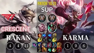 T1 Crescent Rakan vs Karma Sup - KR Patch 10.21