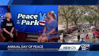 Jill Cardenas live in WJCL 22 News studio to talk about Peace in the Park
