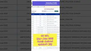 DU SOL May-June 2025 Result Uploaded Now (Check your Result) #dusol #solresult #result2025