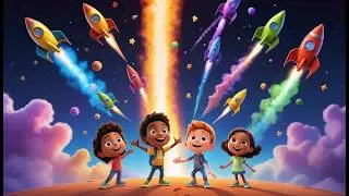 Seven Little Toy Rockets Blast Blast Blast | Space Song & Counting for Kids