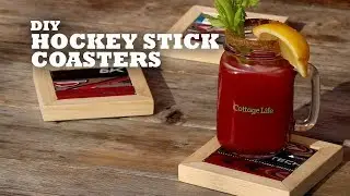 DIY Hockey Stick Coasters