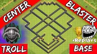 ✅Clash Of Clans: World's Best TH9 Troll Base 2019 - Center Blaster + Replays TOWN HALL 9 Troll Base