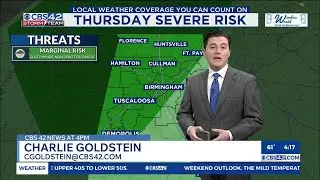 Strong to Severe Storms Thursday Night - Clear and Cold By Friday Morning