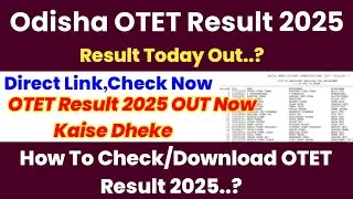 Link Out📢 OTET Result 2025 Kaise Dekhe | SOTET Result 2025 | How to Check/Download OTET Result 2025 