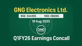 GNG Electronics Q1FY26 Concall | Earnings Conference Call Q1 Results 2026 #GNGElectronics #Concall