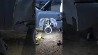 putting the rock lights and wheel lights on the short bed    #chevy #shortbed