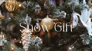 30 Snow Gift Lightroom Presets Desktop & Mobile | Winter Christmas Photo Filters | Cool Bright Xmas