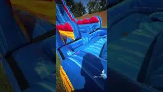 Fast & Easy way to drain a waterslide pool! #waterslide #hacks