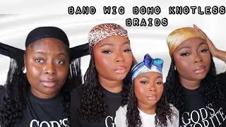 k & Easy | Grab and Go Boho Braided Bob Wig |Knotless Braids In Minutes #onimehair #onime
