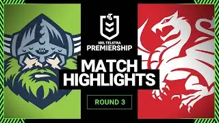 Canberra Raiders v St. George Illawarra Dragons | Match Highlights | Round 3, 2013 | NRL