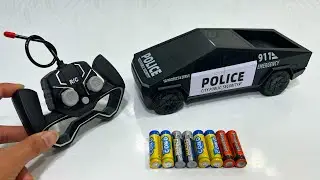 Unboxing Tesla Cybertruck RC Police Car, New RC Parallel Race Car, EV Transport Aircraft, MC Queen