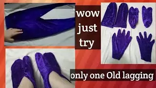 Winter socks 🧦 form  lagging #reuse idia /how to reuse Old lagging#socks glove/only one Old lagging 