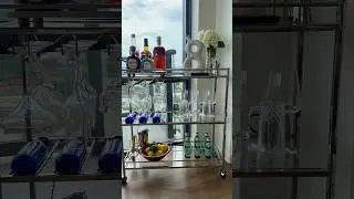 *ASMR* BAR CART RESTOCK! #asmr #restock #kitchen #bar #barcart #drinks #cocktailbar #homebar