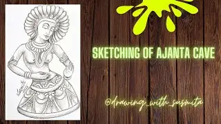 Ajanta cave art drawing tutorial  | How to draw Ajanta cave art step by step 2023 |