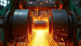 Satisfying Industrial Steel Wheel Forging Process (Mesmerizing)