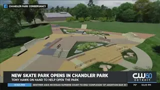 Tony Hawk Stops In Detroit For Grand Opening Of Chandler Park Skatepark