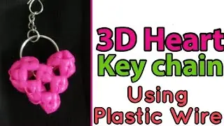 plastic wire heartkeychain