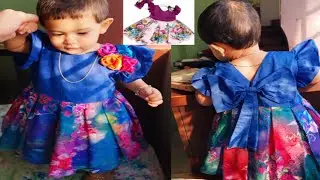  Stylish 1-2 year baby girl dress cutting & stitching easy tricks👗✂️ || Baby frock for beginner 
