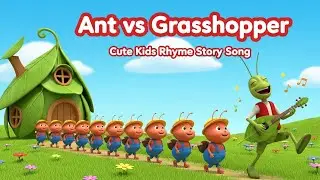 The Ant & The Grasshopper | Fun Kids Song with Happy Lesson