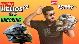 Unboxing ￼New Studds Helios D2 Helmet 2.0 / Best price ₹3199/- / Dual Visor, Antifog , ICI & DOT 