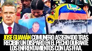Dr. Augusto Tandazo (Jose Guam&aacute;n a5351n4d0 tras recibir un disparo en el pecho durante los enfrentam
