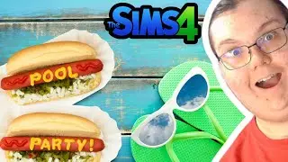 Cooking for a pool party in the Sims 4