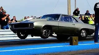 Megaladon 1969 procharged Camaro no prep mayhem national no prep racing association