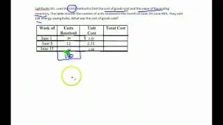 Bmb workbook 09 part 3 LIFO method