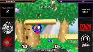 Melee @ House #2 SSBM - CronoNes (Fox) vs HP (Yoshi) - Losers Semi