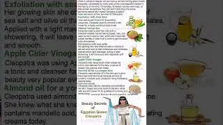 Beauty Secrets of Egyptian Queen Cleopatra | Ancient Beauty Secrets  | Ancient Skincare Tips #shorts