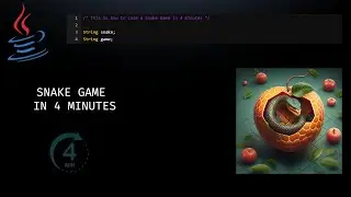 JAVA SNAKE GAME - How to code a Snake Game in *4 MINUTES*