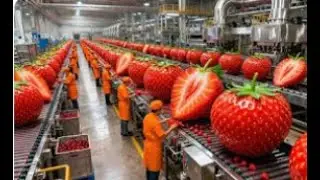 Inside a High-Tech Strawberry Factory: From Farm to Fresh Produce (The Whole Process)