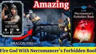 Fire God Liu Kang Elder Tower Survivor Gameplay MK Mobile | Freeze + Snare Combo