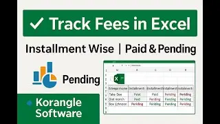 Track Fees Like a Pro! 📊 Export Paid & Pending Installments in Excel | Korangle Software