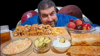 الاكيل تحدي  شاورما كلوسلو ثومية مخلل فاكهه تفاح 🍎 عنب 🍇 خوخ 🍑  برقوق بطاطس 🍟 تحديات وصفات التحديات.