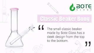 8 Inches Transparent Clear Glass Beaker Bong BT1517