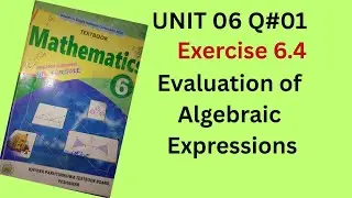 Math class 6 Ex 6.4 Q 1 Evaluation of Algebraic Expressions | Exercise 6.4 Q 1 class 6 Math Unit 6