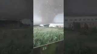 Closeup of EF4 Tornado in Kaiyuan, China