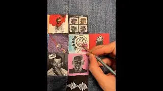 Mini Album #6 goes to BLINK-182 #imissyou #blink182 #minialbums #paintingondenim