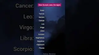 How Scorpio sees the signs ♏ - Zodiac Signs Shorts #shorts