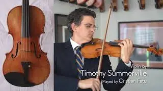 Timothy Summerville 2019 violin / Cristian Fatu / at the Metzler Violin Shop