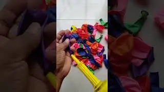 Satisfying Balloon Blow Up With Rainbow Polka Dots  #balloonpopping #balloon #funny