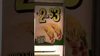 How Expensive is Las Vegas Del Taco Grilled Chicken Tacos 2026 Fast Food (YouTubeShorts) 🌮🌮